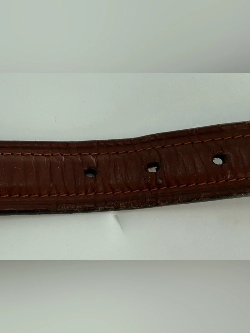 Chaps Vintage Brown Leather Belt 36‎